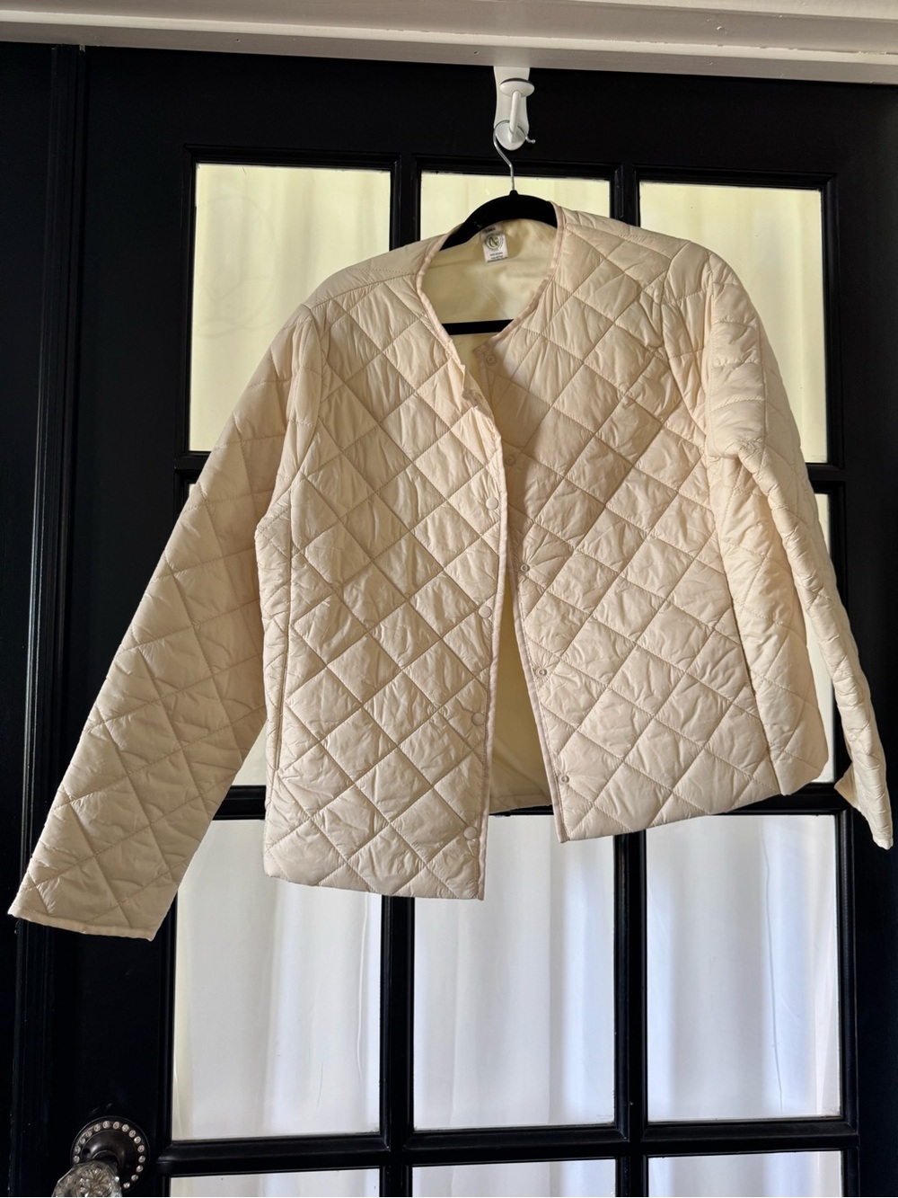 Light Cream Quilted Super Soft Women's Jacket - Classic Lightweight Coat